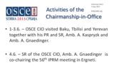 Report on the activities of the Chairperson-in-Office