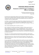 Statement by the Delegation of the United States of America on the Note Verbale of the Ministry of Foreign Affairs of Azerbaijan (SEC.GAL/103/15)