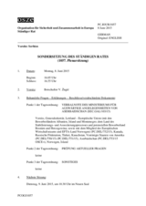 Journal der 1057. Sondersitzung des Ständigen Rates