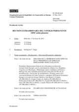 Diario de la 1054ª Sesión extraordinaria del Consejo Permanente  