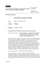 Diario de la 789ª Sesión plenaria del Foro de Cooperación en materia de Seguridad