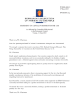 Statement by the Delegation of Norway, also on behalf of Iceland, Liechtenstein, Mongolia and Switzerland, on the death penalty in the United States of America
