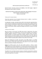 Statement by Amb. Adam Bugajski, Permanent Representative