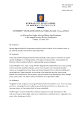 Statement by Ms. Helene Sand Andresen, Senior Advisor, Co-ordinator for OSCE Issues, Ministry of Foreign Affairs