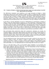 Session 1, Statement