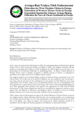 Session 1, Statement