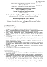 Session 1, Recommendations by Dr. Mattia F. Ferrero