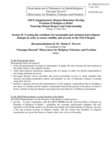 Session 2, Recommendations by Dr. Mattia F. Ferrero