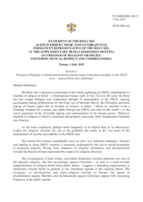 Session 1, Statement