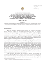 Session 3, Statement