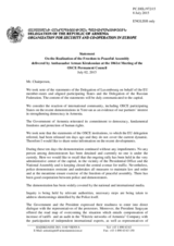 Statement by the Delegation of Armenia on the right to peaceful assembly in Armenia