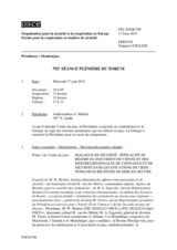 Journal de la 792ème séance plénière du Forum