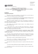 Statement by Yury Fedotov, UNODC Executive Director, at the 15th Alliance conference, 6 July 2015