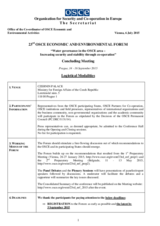 Logistical Modalities 