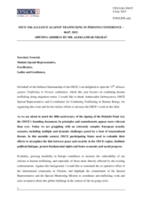 Opening address by Aleksandar Nikolic, State Secretary of the Ministry of Interior of the Republic of Serbia, General at the 15th Alliance conference, 6 July 2015