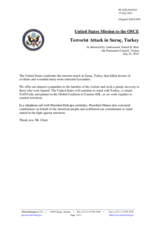 Statement by the Delegation of the United States of America on the terrorist attack in Suruç, Turkey