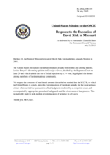 Statement by the Delegation of the United States of America on the death penalty in the United States of America