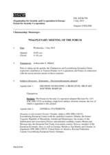 Journal of the 793rd Plenary Meeting of the Forum for Security Co-operation