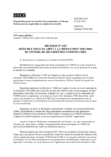 Décision No 4/15 du Forum pour la coopération en matière de sécurité