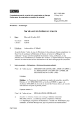 Journal de la 794ème séance plénière du Forum