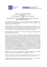 Memorandum of Co-operation between the OSCE Project Co-ordinator in Ukraine and the European Union Advisory Mission for Civilian Security Sector Reform Ukraine