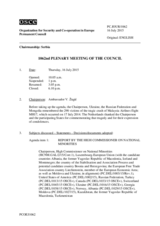 Journal of the 1062nd Plenary Meeting of the Permanent Council