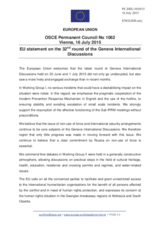 Statement by the Luxembourgian EU Presidency on the Thirty-second round of the Geneva International Discussions, held on 1 July 2015