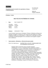 Journal de la 1062ème séance plénière du Conseil