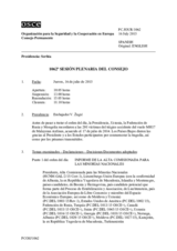 Diario de la 1062ª Sesión plenaria del Consejo Permanente 
