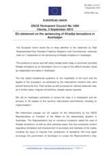 Statement by the Luxembourgian EU Presidency on the sentencing of Ms. K. Ismayilova