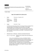 Journal der 1066. Plenarsitzung des Ständigen Rates 