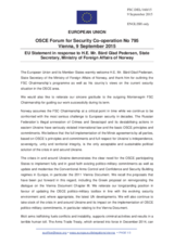 Statement by the Luxembourgian EU Presidency in response to the opening statement of the Norwegian FSC Chairmanship by H.E. Mr. Bård Glad Pedersen, State Secretary, Ministry of Foreign Affairs, Norway