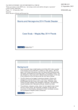 Presentation, Case Study - Maglaj May 2014 Floods