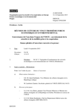 Journal of the Concluding Meeting of the 23rd Economic and Environmental Forum