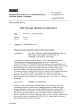 Journal of the 797th Plenary Meeting of the Forum for Security Co-operation