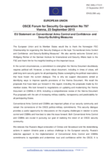 Statement by the Luxembourgian EU Presidency in response to the presentation by Colonel (retired) W. Richter, Stiftung Wissenschaft und Politik (German Institute for International and Security Affairs)