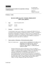 Journal de la 1069ème séance spéciale du Conseil permanent