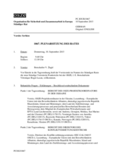 Journal der 1067. Plenarsitzung des Ständigen Rates 