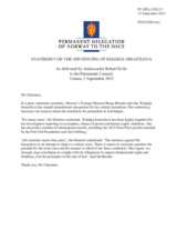 Statement by the Delegation of Norway on the sentencing of Ms. K. Ismayilova