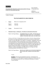 Journal der 798. Plenarsitzung des Forums