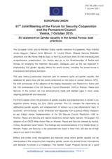 Statement by the Luxembourgian EU Presidency in response to the presentations on gender equality in the armed forces 