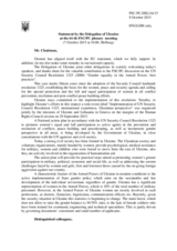 Statement by the Delegation of Ukraine in response to the presentations on gender equality in the armed forces