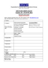 2012 OSCE Security Days - Registration Form    