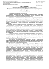 Statement by Mr. Nasriddin Mukhammadiev, Director