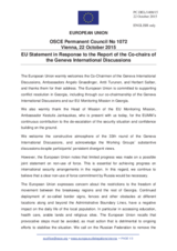 Statement by the Luxembourgian EU Presidency in response to the address by the Co-Chairmen of the Geneva International Discussions