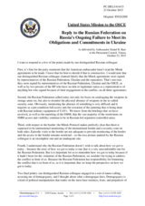 Statement by the Delegation of the United States of America in response to the statement by the Delegation of the Russian Federation on the situation in Ukraine and the need to implement the Minsk agreements