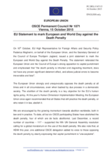 Statement by the Luxembourgian EU Presidency on the World and European Day against the Death Penalty, observed on 10 October 2015