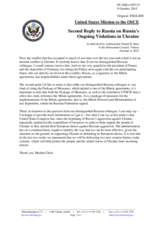 Second statement by the Delegation of the United States of America in response to the statement by the Delegation of the Russian Federation on the situation in Ukraine and the need to implement the Minsk agreements