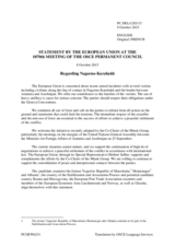 Statement by the Luxembourgian EU Presidency in response to the statement by the Co-Chairmen of the OSCE Minsk Group on the latest developments in the Nagorno-Karabakh peace process