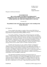 Statement by the Delegation of the Russian Federation on the Human Dimension Implementation Meeting, held in Warsaw from 21 September to 2 October 2015